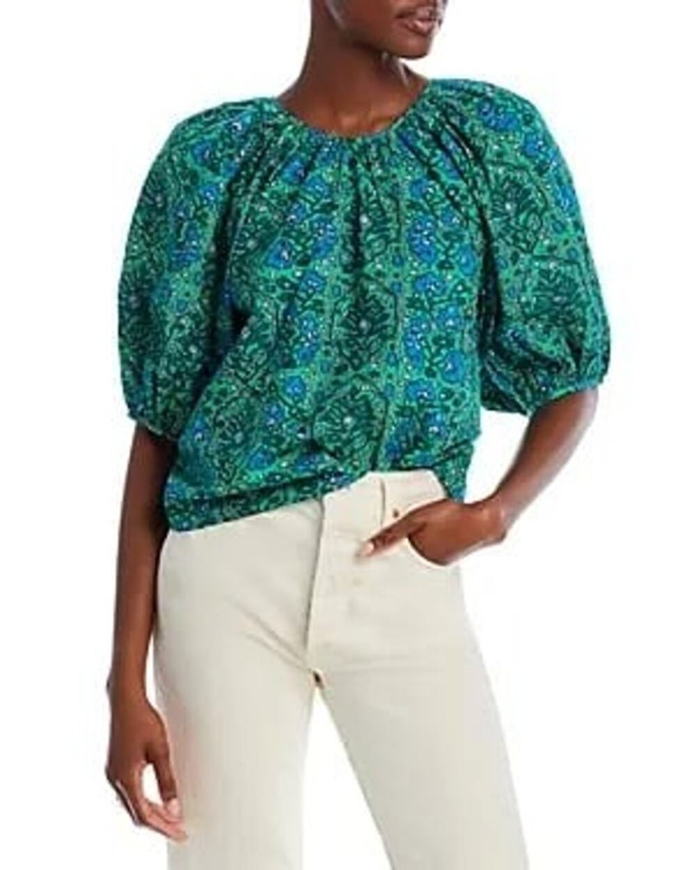 NWOT Rhode Rowen "Ivy Flora" Puff Sleeve Top Size Small (Can fit a Medium)